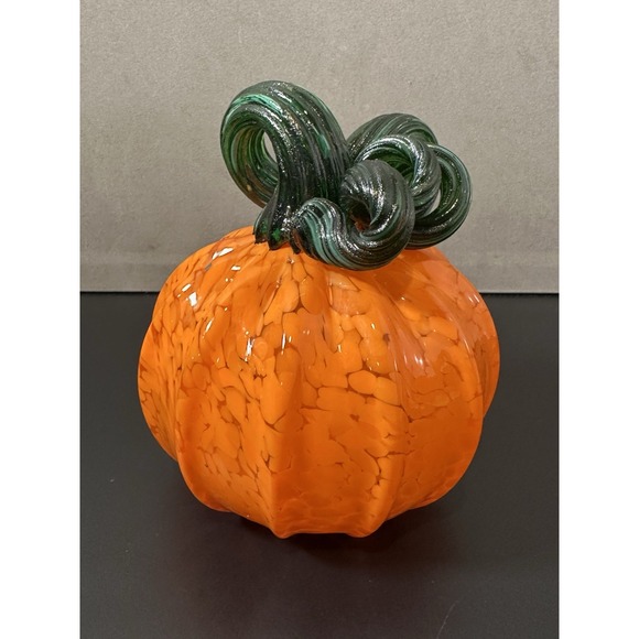 Hand Blown Art Glass Pumpkin - Picture 6 of 8